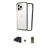 MARSİLYAN™- iPhone 15 Pro Kılıf Pusula Asil Koleksiyonu - Siyah Joko Magic 5D Hayalet Cam + Raze Metal Kamera Lens - LT