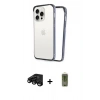 MARSİLYAN™- iPhone 15 Pro Kılıf Pusula Asil Koleksiyonu - Siyah Joko Magic 5D Hayalet Cam + Raze Metal Kamera Lens - SH