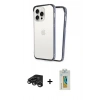 MARSİLYAN™- iPhone 15 Pro Kılıf Pusula Asil Koleksiyonu - Siyah Polymer Nano Ekran Koruyucu + Raze Metal Kamera Lens - TMGI