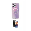 MARSİLYAN™- iPhone 15 Pro Kılıf Pusula Form - Siyah 3D Antistatik Mat Seramik Nano Ekran Koruyucu