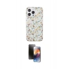 MARSİLYAN™- iPhone 15 Pro Kılıf Pusula Form - Siyah 3D Antistatik Mat Seramik Nano Ekran Koruyucu