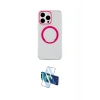 MARSİLYAN™- iPhone 15 Pro Kılıf Pusula Form - Siyah 3D Antistatik Seramik Nano Ekran Koruyucu