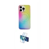 MARSİLYAN™- iPhone 15 Pro Kılıf Pusula Form - Siyah 3D Antistatik Seramik Nano Ekran Koruyucu