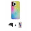 MARSİLYAN™- iPhone 15 Pro Kılıf Pusula Form - Siyah Joko 5D Cam + Raze Metal Kamera Lens - GS