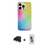 MARSİLYAN™- iPhone 15 Pro Kılıf Pusula Form - Siyah Joko 5D Cam + Raze Metal Kamera Lens - SH