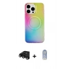 MARSİLYAN™- iPhone 15 Pro Kılıf Pusula Form - Siyah Joko Magic 5D Cam + Raze Metal Kamera Lens - SH