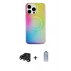 MARSİLYAN™- iPhone 15 Pro Kılıf Pusula Form - Siyah Joko Magic 5D Cam + Raze Metal Kamera Lens - TMGI