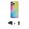 MARSİLYAN™- iPhone 15 Pro Kılıf Pusula Form - Siyah Joko Magic 5D Hayalet Cam + Raze Metal Kamera Lens - GS