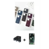 MARSİLYAN™- iPhone 15 Pro Kılıf Pusula Modern - Şeffaf 360 Full Body Arka Koruyucu + Raze Metal Kamera Lens - LT