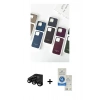 MARSİLYAN™- iPhone 15 Pro Kılıf Pusula Modern - Şeffaf Royal Nano Ekran Koruyucu + Raze Metal Kamera Lens - SH