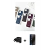 MARSİLYAN™- iPhone 15 Pro Kılıf Pusula Modern - Siyah 3D Antistatik Hayalet Cam Ekran Koruyucu + Raze Metal Kamera Lens - SH