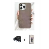 MARSİLYAN™- iPhone 15 Pro Kılıf Pusula Modern - Siyah Bilvis 3D Cam Ekran Koruyucu + Raze Metal Kamera Lens - LT
