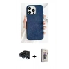 MARSİLYAN™- iPhone 15 Pro Kılıf Pusula Modern - Siyah Bilvis 3D Cam Ekran Koruyucu + Raze Metal Kamera Lens - LT