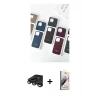 MARSİLYAN™- iPhone 15 Pro Kılıf Pusula Modern - Siyah Bilvis 3D Mat Cam Ekran Koruyucu + Raze Metal Kamera Lens - TMGI