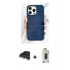 MARSİLYAN™- iPhone 15 Pro Kılıf Pusula Modern - Siyah Bilvis Hayalet Cam Ekran Koruyucu + Raze Metal Kamera Lens - GS