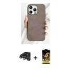 MARSİLYAN™- iPhone 15 Pro Kılıf Pusula Modern - Siyah Buffer Cam Ekran Koruyucu + Raze Metal Kamera Lens - GS
