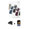 MARSİLYAN™- iPhone 15 Pro Kılıf Pusula Modern - Siyah Buffer Hayalet Cam Ekran Koruyucu + Raze Metal Kamera Lens - GS
