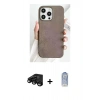 MARSİLYAN™- iPhone 15 Pro Kılıf Pusula Modern - Siyah Joko Magic 5D Cam + Raze Metal Kamera Lens - SH