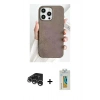 MARSİLYAN™- iPhone 15 Pro Kılıf Pusula Modern - Siyah Polymer Nano Ekran Koruyucu + Raze Metal Kamera Lens - GS