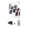 MARSİLYAN™- iPhone 15 Pro Kılıf Pusula Modern - Siyah Polymer Nano Ekran Koruyucu + Raze Metal Kamera Lens - GS