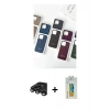 MARSİLYAN™- iPhone 15 Pro Kılıf Pusula Modern - Siyah Polymer Nano Ekran Koruyucu + Raze Metal Kamera Lens - TMGI