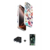MARSİLYAN™- iPhone 15 Pro Kılıf Siluet Doku - Şeffaf 360 Full Body Arka Koruyucu + Raze Metal Kamera Lens - LT