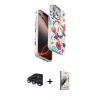 MARSİLYAN™- iPhone 15 Pro Kılıf Siluet Doku - Siyah Bilvis 3D Mat Cam Ekran Koruyucu + Raze Metal Kamera Lens - LT