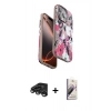 MARSİLYAN™- iPhone 15 Pro Kılıf Siluet Doku - Siyah Bilvis 3D Mat Cam Ekran Koruyucu + Raze Metal Kamera Lens - TMGI