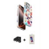 MARSİLYAN™- iPhone 15 Pro Kılıf Siluet Doku - Siyah Joko 5D Cam + Raze Metal Kamera Lens - TMGI