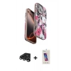 MARSİLYAN™- iPhone 15 Pro Kılıf Siluet Doku - Siyah Joko 5D Cam + Raze Metal Kamera Lens - TMGI