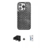 MARSİLYAN™- iPhone 15 Pro Kılıf Siluet Form Serisi - Siyah Bilvis 0.18mm Plus Cam Ekran Koruyucu + Siyah Raze Metal Kamera Lens