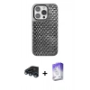 MARSİLYAN™- iPhone 15 Pro Kılıf Siluet Form Serisi - Siyah Bilvis 5in1 3D Magic Cam Ekran Koruyucu + Raze Metal Kamera Lens - LT