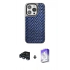 MARSİLYAN™- iPhone 15 Pro Kılıf Siluet Form Serisi - Siyah Bilvis 5in1 3D Magic Cam Ekran Koruyucu + Raze Metal Kamera Lens - LT