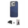 MARSİLYAN™- iPhone 15 Pro Kılıf Siluet Form Serisi - Siyah Bilvis Hayalet Cam Ekran Koruyucu + Raze Metal Kamera Lens - GS