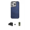 MARSİLYAN™- iPhone 15 Pro Kılıf Siluet Form Serisi - Siyah Joko Magic 5D Hayalet Cam + Titanyum Gri Raze Metal Kamera Lens