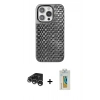 MARSİLYAN™- iPhone 15 Pro Kılıf Siluet Form Serisi - Siyah Polymer Nano Ekran Koruyucu + Raze Metal Kamera Lens - GS