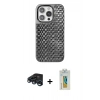 MARSİLYAN™- iPhone 15 Pro Kılıf Siluet Form Serisi - Siyah Polymer Nano Ekran Koruyucu + Raze Metal Kamera Lens - LT