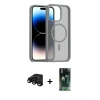 MARSİLYAN™- iPhone 15 Pro Kılıf Siluet Minimal Prime - Şeffaf 360 Full Body Arka Koruyucu + Raze Metal Kamera Lens - SH