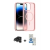 MARSİLYAN™- iPhone 15 Pro Kılıf Siluet Minimal Prime - Şeffaf Royal Nano Ekran Koruyucu + Raze Metal Kamera Lens - GS