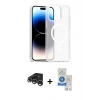 MARSİLYAN™- iPhone 15 Pro Kılıf Siluet Minimal Prime - Şeffaf Royal Nano Ekran Koruyucu + Raze Metal Kamera Lens - GS