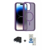 MARSİLYAN™- iPhone 15 Pro Kılıf Siluet Minimal Prime - Şeffaf Royal Nano Ekran Koruyucu + Raze Metal Kamera Lens - LT