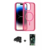 MARSİLYAN™- iPhone 15 Pro Kılıf Siluet Minimal Prime - Siyah 360 Mat Full Body Arka Koruyucu + Raze Metal Kamera Lens - GS