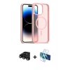 MARSİLYAN™- iPhone 15 Pro Kılıf Siluet Minimal Prime - Siyah 3D Antistatik Cam Ekran Koruyucu + Raze Metal Kamera Lens - SH