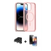 MARSİLYAN™- iPhone 15 Pro Kılıf Siluet Minimal Prime - Siyah 3D Antistatik Mat Seramik Nano Ekran Koruyucu + Raze Metal Kamera Lens - GS