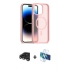MARSİLYAN™- iPhone 15 Pro Kılıf Siluet Minimal Prime - Siyah 3D Antistatik Seramik Nano Ekran Koruyucu + Raze Metal Kamera Lens - TMGI