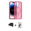 MARSİLYAN™- iPhone 15 Pro Kılıf Siluet Minimal Prime - Siyah Bilvis 3D Mat Cam Ekran Koruyucu + Raze Metal Kamera Lens - LT