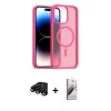 MARSİLYAN™- iPhone 15 Pro Kılıf Siluet Minimal Prime - Siyah Bilvis 3D Mat Cam Ekran Koruyucu + Raze Metal Kamera Lens - SH