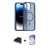 MARSİLYAN™- iPhone 15 Pro Kılıf Siluet Minimal Prime - Siyah Bilvis 5in1 3D Magic Cam Ekran Koruyucu + Raze Metal Kamera Lens - TMGI