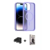 MARSİLYAN™- iPhone 15 Pro Kılıf Siluet Minimal Prime - Siyah Bilvis Hayalet Cam Ekran Koruyucu + Raze Metal Kamera Lens - TMGI