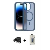 MARSİLYAN™- iPhone 15 Pro Kılıf Siluet Minimal Prime - Siyah Bilvis Hayalet Cam Ekran Koruyucu + Raze Metal Kamera Lens - TMGI